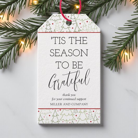 「クリスマスに感謝する季節企業のだ ギフトタグ