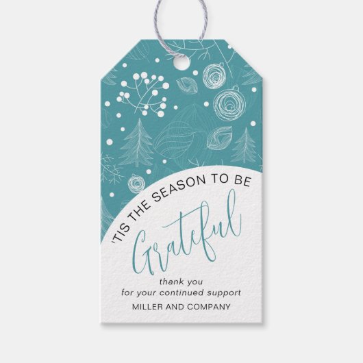 「クリスマスに感謝する季節企業のだ ギフトタグ (正面)