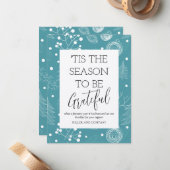 「クリスマスに感謝する季節企業のだ ノートカード (正面/裏面インサイチュ)