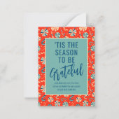 「クリスマスに感謝する季節企業のだ ノートカード (正面)