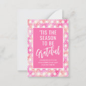 「クリスマスに感謝する季節企業のだ ノートカード (正面)