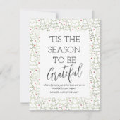 「クリスマスに感謝する季節企業のだ ノートカード (正面)