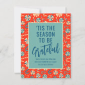 「クリスマスに感謝する季節企業のだ ノートカード (正面)