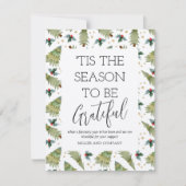 「クリスマスに感謝する季節企業のだ ノートカード (正面)