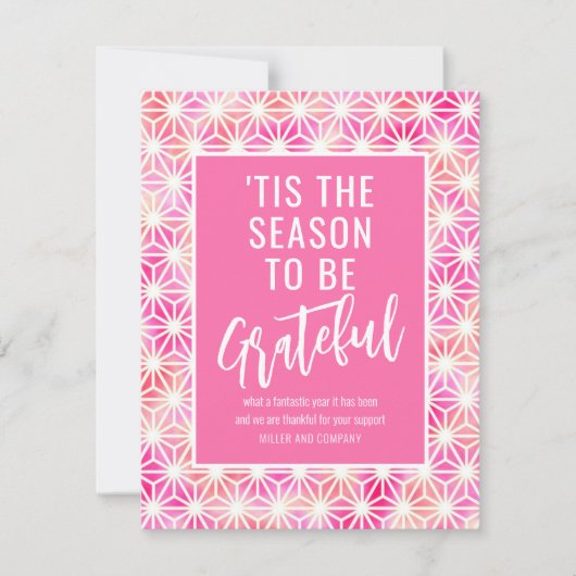 「クリスマスに感謝する季節企業のだ ノートカード (正面)