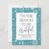 「クリスマスに感謝する季節企業のだ ノートカード (正面)