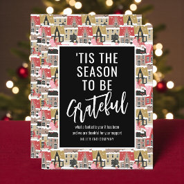 「クリスマスに感謝する季節企業のだ ノートカード