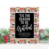 「クリスマスに感謝する季節企業のだ ノートカード