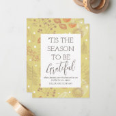 「クリスマスに感謝する季節企業のだ ノートカード (正面/裏面インサイチュ)