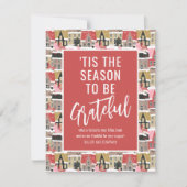 「クリスマスに感謝する季節企業のだ ノートカード (正面)