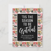 「クリスマスに感謝する季節企業のだ ノートカード (正面)