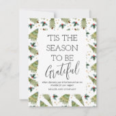 「クリスマスに感謝する季節企業のだ ノートカード (正面)