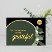 「クリスマスに感謝する季節企業のだ 箔シーズンカード (立ち正面)