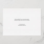 「クリスマスに感謝する季節企業のだ 箔シーズンカード (裏面)