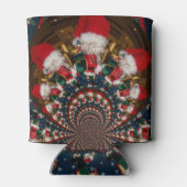 クリスマスに手を温める 缶クーラー (裏面)