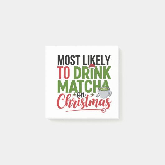 クリスマスに抹茶を飲む可能性大 コーヒー  ポストイット (正面)
