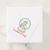 クリスマスに描かれた喜びの手のドードル フェイバータグ (インサイチュ)