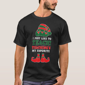 クリスマスに教えるのが大好き 教えることが好き Tシャツ