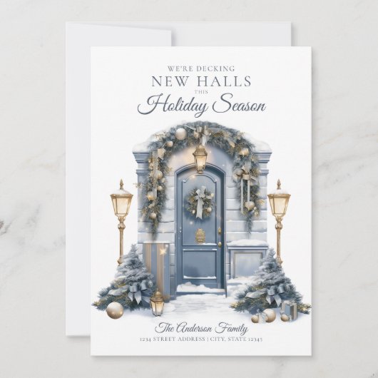 クリスマスに新しい家に引っ越しました シーズンカード (正面)