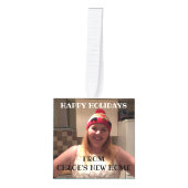 クリスマスに新しい家 キューブオーナメント (正面)