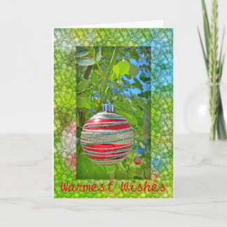 クリスマスに明るいグリーテメリーィングカードをお送りください シーズンカード