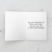 クリスマスに明るいグリーテメリーィングカードをお送りください シーズンカード (内部)