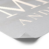 クリスマスに星と暗い夕暮れのカップルの写真 ポスター (角)