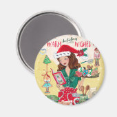 クリスマスに暖かいウィッシュ |マグネット マグネット (正面/裏面)