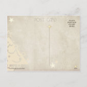 クリスマスに暖炉の隣で眠っている猫 シーズンポストカード (裏面)