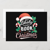 クリスマスに本を読む可能性が最も高い シーズンカード (正面/裏面)