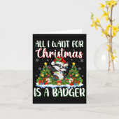 クリスマスに来たいのは狸のクリスマスツリーの灯だ カード (黄色い花)