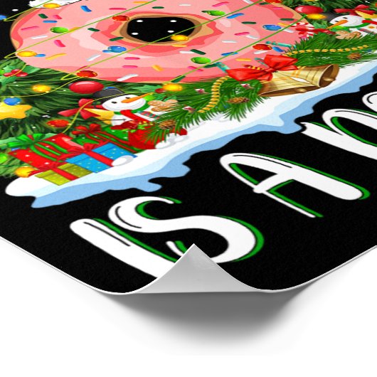 クリスマスに来たいのクリスマスツリーの灯り ポスター (角)