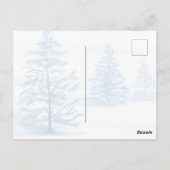 クリスマスに松の木々を産むサンタ子猫 ポストカード (裏面)