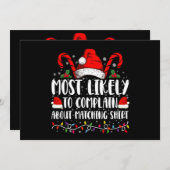 クリスマスに柄の合う服について最も文句を言うそう 招待状 (正面/裏面)