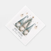 クリスマスに格言の可愛い家族パーソナライズされた。 スタンダードランチョンナプキン (角)