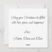 クリスマスに森にいるかわいい2匹のクマをカスタマイズ シーズンカード (裏面)