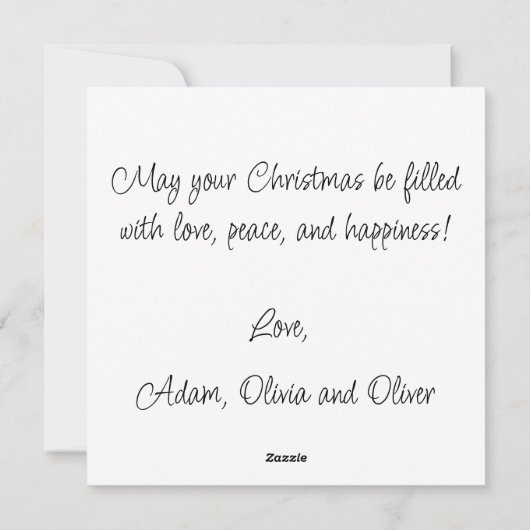 クリスマスに森にいるかわいい2匹のクマをカスタマイズ シーズンカード (裏面)