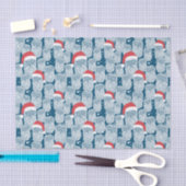 クリスマスに極鳥たち 薄葉紙 (クラフト)