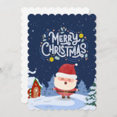 クリスマスに楽しいお誘い 招待状 (正面/裏面)