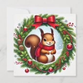 クリスマスに楽しいリスリース シーズンカード (正面)