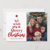 クリスマスに楽しい写真カードをお願い シーズンカード (正面)