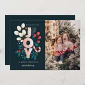 クリスマスに楽しい写真カードをお願い シーズンカード (正面/裏面)