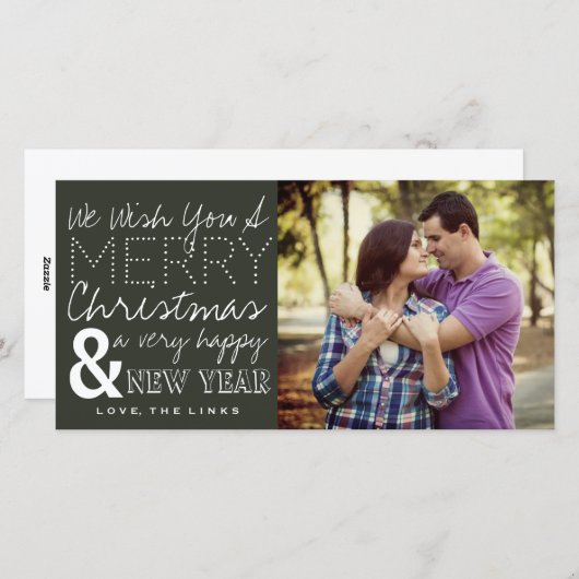 クリスマスに楽しい写真カードをお願い シーズンカード (正面/裏面)