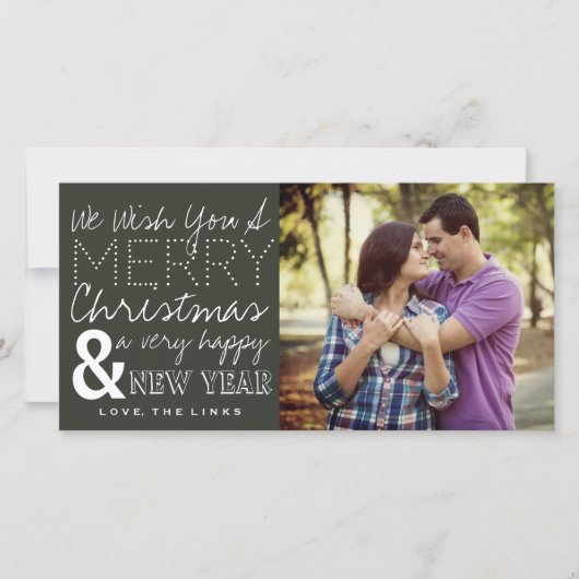 クリスマスに楽しい写真カードをお願い シーズンカード (正面)