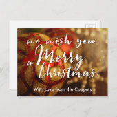 クリスマスに楽しい写真タイポグラフィ シーズンポストカード (正面/裏面)