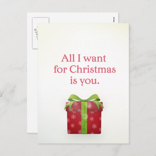 「クリスマスに欲しいのはあなたのはがきだけ シーズンポストカード (正面/裏面)