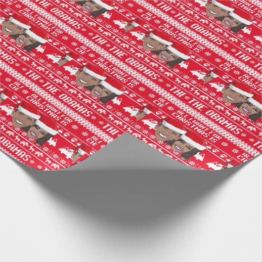 クリスマスに欲しいのはオバマだけだ ラッピングペーパー (角)
