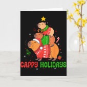 クリスマスに欲しいのはカピバラだけ かわいいカピ X カード (黄色い花)