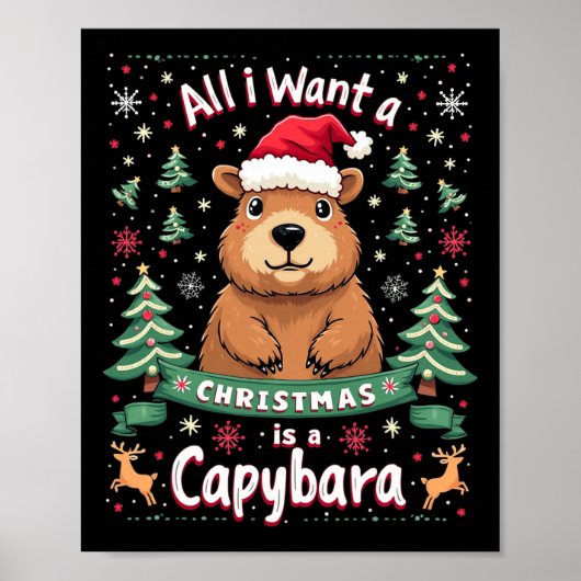 クリスマスに欲しいのはキャピバラのクリスマスC ポスター (正面)