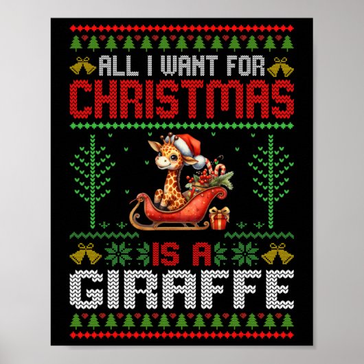 クリスマスに欲しいのはキリン – 醜いクリスマス ポスター (正面)
